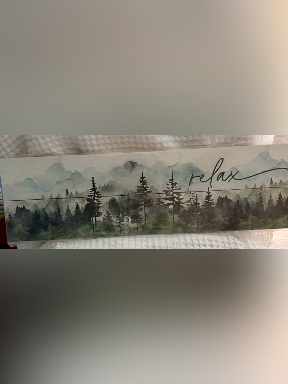Relax Forest Wall Art Sign - Green Landscape Canvas